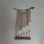 Recycled silk with Moss Branch Macrame Yarn Wall Hanging