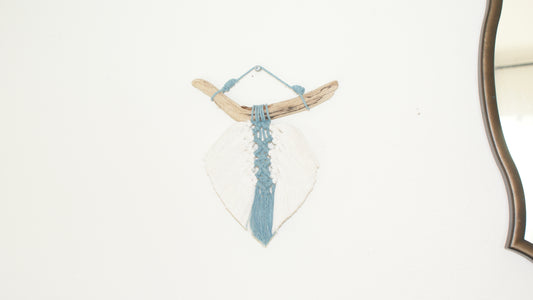 Blue and White Leaf